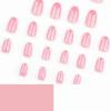 imageBABALAL Square Presson Short Cow Print Nails  24Pcs Cute Squoval Fake Glossy Black Acrylic Nails for Women and GirlsP103white