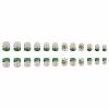 imageBABALAL Square Presson Short Cow Print Nails  24Pcs Cute Squoval Fake Glossy Black Acrylic Nails for Women and GirlsP104shamrock