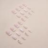 imageBABALAL Square Presson Short Cow Print Nails  24Pcs Cute Squoval Fake Glossy Black Acrylic Nails for Women and GirlsP105white