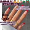 imageBABALAL Square Presson Short Cow Print Nails  24Pcs Cute Squoval Fake Glossy Black Acrylic Nails for Women and GirlsP106red