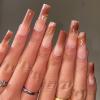 imageBABALAL Brown Press on Nails Medium Oval Fake Nails Fall Chrome Glue on Nails 24Pcs Cat Eye Shiny Round Acrylic Nails Manicure Stick on Nails for Women and GirlsNailB02brown