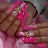 imageBABALAL Long Square Press on Nails French Tip Fake Nails Red Sliver False Nails with Bow Rhinestone Charm Designs Long Square Nail Press ons Sparkly Bling Nails Supplies Stick on Nails for Women 24PcsBNB124