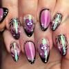 imageBABALAL Press on Nails Medium Almond Fake Nails Pink French Tip Glue on Nails Heart Acrylic Nails Valentine Day Romantic Stick on Nails 24Pcs Glossy Manicure Stick on Nails Stiletto Artificial NailsANW05