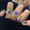 imageBABALAL Press on Nails Short Round Fake Nails Glossy Glue on Nails with Design Short Nails 24Pcs Oval Acrylic Nails for Women and GirlsNAILR08