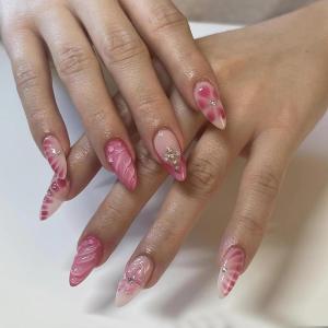 imageBABALAL Green Press On Almond Fake Nails Medium Glue On Gold Chrome Line Star Y2k Acrylic French Tip False 24Pcs Stiletto Manicure Artificial NailsANQ15
