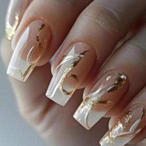 imageBABALAL Long Stiletto Press on Nails Almond Fake Nails Black Goth Acrylic Nails Supplies Blue Butterfly Y2k Glue on Nails Art 24Pcs Glossy Manicure Artificial Nails Full Cover False NailsBND107