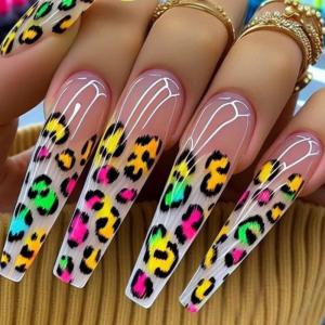 imageBABALAL Long Stiletto Press on Nails Almond Fake Nails Black Goth Acrylic Nails Supplies Blue Butterfly Y2k Glue on Nails Art 24Pcs Glossy Manicure Artificial Nails Full Cover False NailsBND105