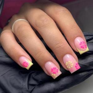 imageBABALAL Press on Nails Short Oval Fake Nails Purple Lavender Fench Tip Glue on Nails Lilac Acrylic Nails Cute Trendy False Nails 24Pcs Glossy Round Full Cover Artificial Nails for Women GirlsBNG20