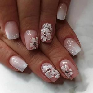 imageBABALAL Press on Nails Short Oval Fake Nails Purple Lavender Fench Tip Glue on Nails Lilac Acrylic Nails Cute Trendy False Nails 24Pcs Glossy Round Full Cover Artificial Nails for Women GirlsBNG16