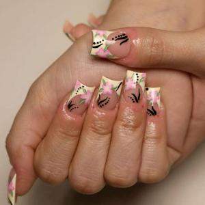 imageBABALAL Press on Nails Short Oval Fake Nails Purple Lavender Fench Tip Glue on Nails Lilac Acrylic Nails Cute Trendy False Nails 24Pcs Glossy Round Full Cover Artificial Nails for Women GirlsBNG15
