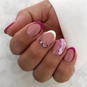 imageBABALAL Round Press on Nails Medium Fake Nails Brown Fall Ombre Glue on Nails Golden Mirror Chrome Acrylic Nails 24Pcs Oval Stick on Manicure Nails for Women and GirlsFNs116