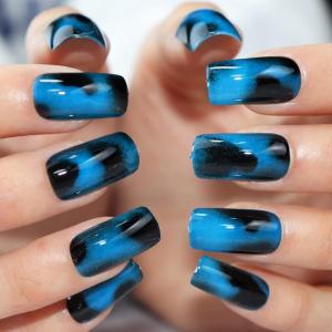 imageBABALAL Square Press on Nails Medium Artificial Nails Glossy Nails Leopard Acrylic Nails Squoval False Nails for Women and Girls