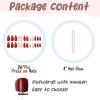 imageBABALAL Almond Press on Nails Medium Fake Nails White French Glue on Nails Black Star Rhinestones Acrylic Nails 24Pcs Stiletto False Nails for Women and GirlsFNf416heart
