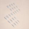 imageBABALAL Almond Press on Nails Medium Fake Nails White French Glue on Nails Black Star Rhinestones Acrylic Nails 24Pcs Stiletto False Nails for Women and GirlsFNf416