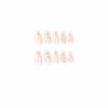 imageBABALAL Almond Press on Nails Medium Fake Nails White French Glue on Nails Black Star Rhinestones Acrylic Nails 24Pcs Stiletto False Nails for Women and GirlsFNf402