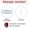 imageBABALAL Almond Press on Nails Medium Fake Nails White French Glue on Nails Black Star Rhinestones Acrylic Nails 24Pcs Stiletto False Nails for Women and GirlsFNf404