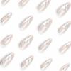 imageBABALAL Almond Press on Nails Medium Fake Nails White French Glue on Nails Black Star Rhinestones Acrylic Nails 24Pcs Stiletto False Nails for Women and GirlsFNf401