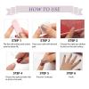 imageBABALAL Coffin Press on Nails 24Pcs Blue Fake Nails Long False Nails Glossy Acrylic Nail Tips for Women and GirlsNAILU03