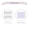 imageBABALAL Coffin Press on Nails 24Pcs Blue Fake Nails Long False Nails Glossy Acrylic Nail Tips for Women and GirlsNAILU03