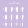 imageBABALAL Coffin Press on Nails 24Pcs Blue Fake Nails Long False Nails Glossy Acrylic Nail Tips for Women and GirlsNAILU03