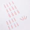 imageBABALAL Coffin Press on Nails 24Pcs Blue Fake Nails Long False Nails Glossy Acrylic Nail Tips for Women and GirlsNAILU04