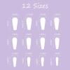 imageBABALAL Coffin Press on Nails 24Pcs Blue Fake Nails Long False Nails Glossy Acrylic Nail Tips for Women and GirlsNAILU04