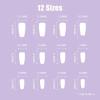 imageBABALAL Coffin Press on Nails 24Pcs Blue Fake Nails Long False Nails Glossy Acrylic Nail Tips for Women and GirlsNAILU06