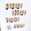imageBABALAL Coffin Press on Nails 24Pcs Blue Fake Nails Long False Nails Glossy Acrylic Nail Tips for Women and GirlsNAILU17