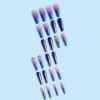 imageBABALAL Coffin Press on Nails Long Fake Nails Glossy Glue Nails Brown Fall Acrylic Nails Ballerina Manicure Stick on False Nails for Women and GirlsO09