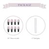 imageBABALAL Coffin Press on Nails Long Fake Nails Glossy Glue Nails Brown Fall Acrylic Nails Ballerina Manicure Stick on False Nails for Women and GirlsO05