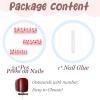imageBABALAL Coffin Press on Nails Long Fake Nails Glossy Glue Nails Brown Fall Acrylic Nails Ballerina Manicure Stick on False Nails for Women and GirlsO09lips