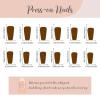imageBABALAL Coffin Press on Nails Long Fake Nails Glossy Glue Nails Brown Fall Acrylic Nails Ballerina Manicure Stick on False Nails for Women and GirlsO09goth