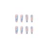 imageBABALAL Coffin Press on Nails Long Fake Nails Glossy Glue Nails Brown Fall Acrylic Nails Ballerina Manicure Stick on False Nails for Women and GirlsO29