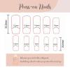 imageBABALAL Coffin Press on Nails Long Fake Nails Glossy Glue Nails Brown Fall Acrylic Nails Ballerina Manicure Stick on False Nails for Women and GirlsO31bling