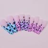 imageBABALAL Coffin Press on Nails Long Fake Nails Glossy Glue Nails Brown Fall Acrylic Nails Ballerina Manicure Stick on False Nails for Women and GirlsO30