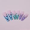 imageBABALAL Coffin Press on Nails Long Fake Nails Glossy Glue Nails Brown Fall Acrylic Nails Ballerina Manicure Stick on False Nails for Women and GirlsO30
