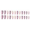 imageBABALAL Coffin Press on Nails Medium Fake Nails Glossy Glue on Nails 24pcs Ballerina Acrylic Nails Glitter Full Cover False NailsNAILN05
