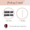 imageBABALAL Coffin Press on Nails Medium Fake Nails Glossy Glue on Nails 24pcs Ballerina Acrylic Nails Glitter Full Cover False NailsNAILN07