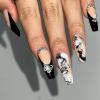 imageBABALAL Coffin Press on Nails Medium Fake Nails Glossy Glue on Nails 24pcs Ballerina Acrylic Nails Glitter Full Cover False NailsNAILN13