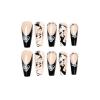 imageBABALAL Coffin Press on Nails Medium Fake Nails Glossy Glue on Nails 24pcs Ballerina Acrylic Nails Glitter Full Cover False NailsNAILN13