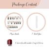 imageBABALAL Coffin Press on Nails Medium Fake Nails Glossy Glue on Nails 24pcs Ballerina Acrylic Nails Glitter Full Cover False NailsNAILN13