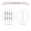 imageBABALAL Coffin Press on Nails Medium Fake Nails Glossy Glue on Nails 24pcs Ballerina Acrylic Nails Glitter Full Cover False NailsNAILN18