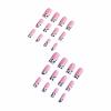 imageBABALAL Heart Press on Nails Medium Square Fake Nails Black White Glue on Nails Romantic Valentine Day Acrylic Nails 24Pcs Cute False Nails Manicure Stick on Nails Squoval Glossy Artificial NailsANTA101