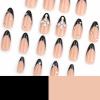 imageBABALAL Heart Press on Nails Medium Square Fake Nails Black White Glue on Nails Romantic Valentine Day Acrylic Nails 24Pcs Cute False Nails Manicure Stick on Nails Squoval Glossy Artificial NailsANTA107