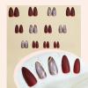 imageBABALAL Heart Press on Nails Medium Square Fake Nails Black White Glue on Nails Romantic Valentine Day Acrylic Nails 24Pcs Cute False Nails Manicure Stick on Nails Squoval Glossy Artificial NailsANTA122
