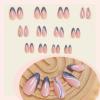 imageBABALAL Heart Press on Nails Medium Square Fake Nails Black White Glue on Nails Romantic Valentine Day Acrylic Nails 24Pcs Cute False Nails Manicure Stick on Nails Squoval Glossy Artificial NailsANTA119