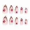 imageBABALAL Heart Press on Nails Medium Square Fake Nails Black White Glue on Nails Romantic Valentine Day Acrylic Nails 24Pcs Cute False Nails Manicure Stick on Nails Squoval Glossy Artificial NailsANTA102