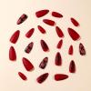 imageBABALAL Heart Press on Nails Medium Square Fake Nails Black White Glue on Nails Romantic Valentine Day Acrylic Nails 24Pcs Cute False Nails Manicure Stick on Nails Squoval Glossy Artificial NailsANTA103