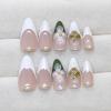 imageBABALAL Heart Press on Nails Medium Square Fake Nails Black White Glue on Nails Romantic Valentine Day Acrylic Nails 24Pcs Cute False Nails Manicure Stick on Nails Squoval Glossy Artificial NailsANTA105