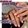 imageBABALAL Heart Press on Nails Medium Square Fake Nails Black White Glue on Nails Romantic Valentine Day Acrylic Nails 24Pcs Cute False Nails Manicure Stick on Nails Squoval Glossy Artificial NailsANTA114